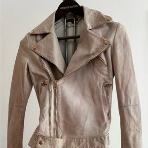Alexander McQueen Pink Leather Jacket